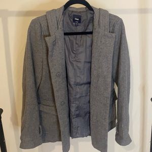 Gray Wool Pea Coat. Size M.